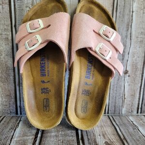 Birkenstock Pink Suede Women's Sandals